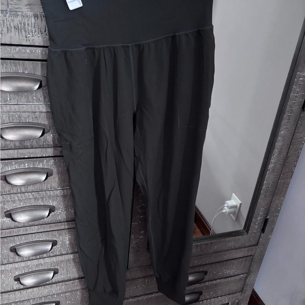 Athleta Dark Green High-Waisted Pants